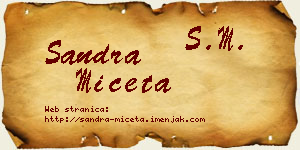 Sandra Mičeta vizit kartica